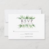 Eucalyptus Leaves Greenery Wedding RSVP Kaartje (Voorkant)