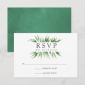 Eucalyptus Leaves Greenery Wedding RSVP Kaartje (Voorkant / Achterkant)