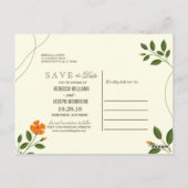 Eucalyptus Leaves Greenery Wedding Save the Date Briefkaart (Achterkant)