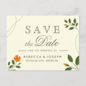 Eucalyptus Leaves Greenery Wedding Save the Date Briefkaart (Voorkant)