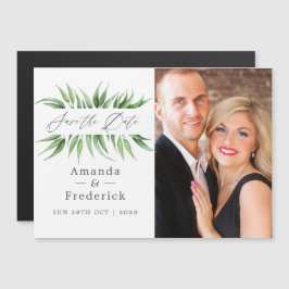 Eucalyptus Leaves Greenery Wedding Save the Date Magnetische Uitnodiging