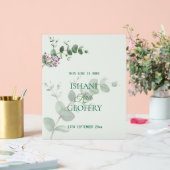 Eucalyptus Leaves Greenery Wedding Welcome Sign Acryl Bord (Huwelijk)