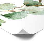 Eucalyptus Leaves Greenery Wedding Welcome Sign Poster (Hoek)