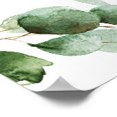 Eucalyptus Leaves Greenery Wedding Welcome Sign Poster (Hoek)