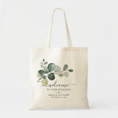 Eucalyptus Leaves Greenery Wedding Welcome Tote Bag (Voorkant)