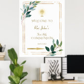 Eucalyptus Leaves Heilige Communauteit Welkomstbor Poster (Thuiskantoor)