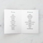 Eucalyptus leaves modern wedding programme  programma (Binnen)
