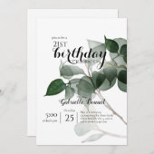 Eucalyptus Leaves, Moderne Botanische Partij Kaart (Voorkant / Achterkant)