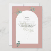Eucalyptus Leaves Overlay Arch Wedding Kaart (Achterkant)