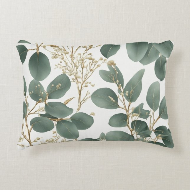 Eucalyptus Leaves Pattern Accent Kussen (Voorkant)