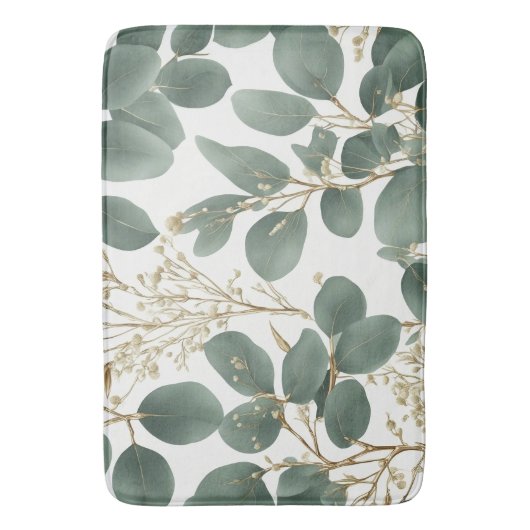 Eucalyptus Leaves Pattern Badmat (Voorkant Verticaal)