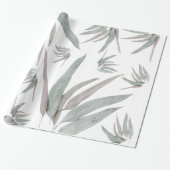 Eucalyptus Leaves Pattern Cadeaupapier (Uitgerold)