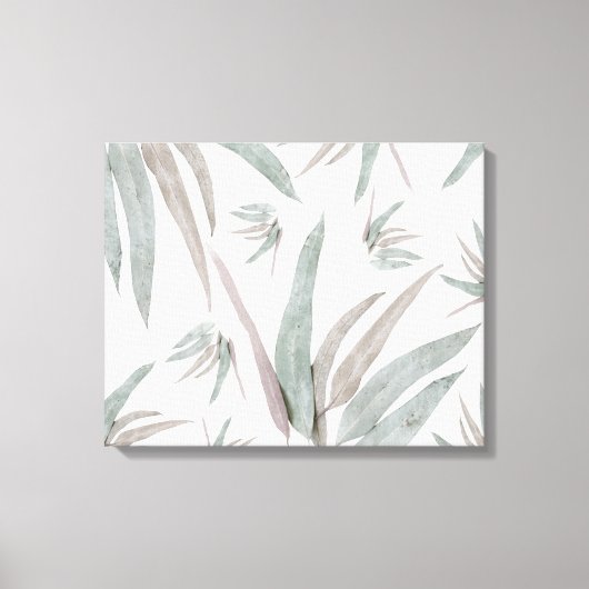 Eucalyptus Leaves Pattern Canvas Afdruk (Voorkant)