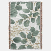 Eucalyptus Leaves Pattern Deken (Voorkant Verticaal)