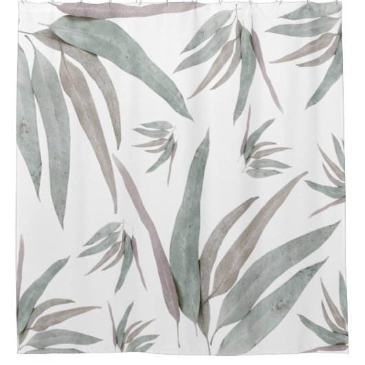 Eucalyptus Leaves Pattern Douchegordijn (Voorkant)