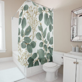 Eucalyptus Leaves Pattern Douchegordijn