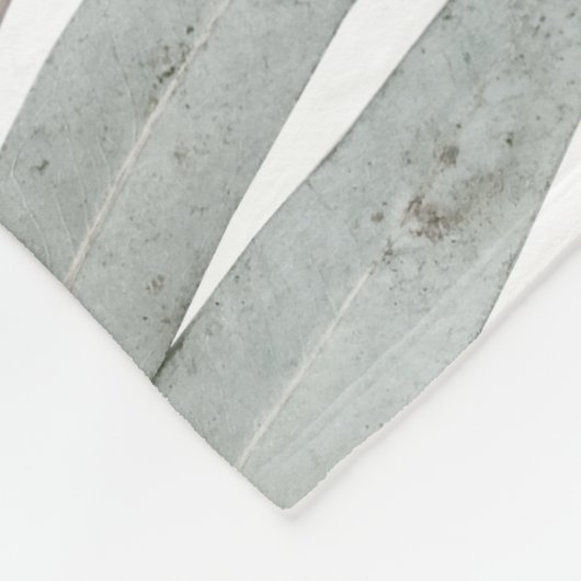 Eucalyptus Leaves Pattern Fleece Deken (Hoek)