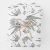 Eucalyptus Leaves Pattern Inpakpapier Vel (In situ)