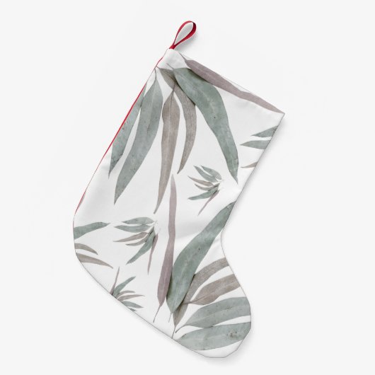 Eucalyptus Leaves Pattern Kleine Kerstsok (Voorkant (Hangend))