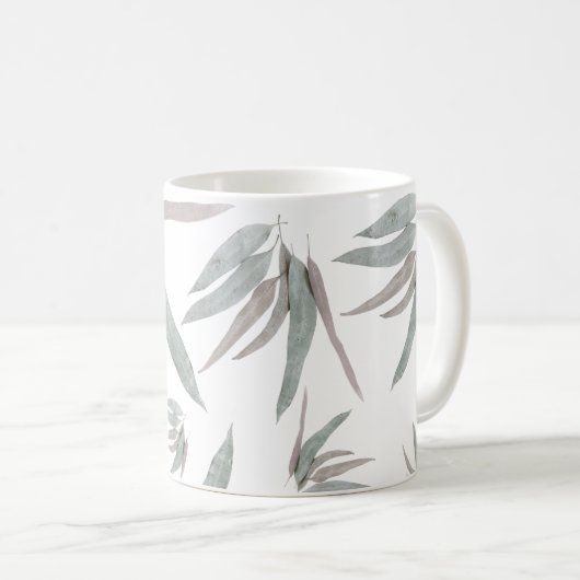 Eucalyptus Leaves Pattern Koffiemok (Voorkant rechts)