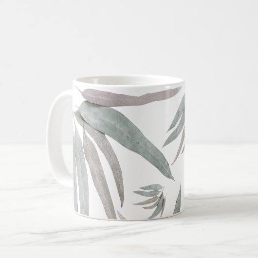 Eucalyptus Leaves Pattern Koffiemok (Voorkant links)