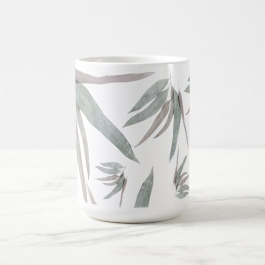 Eucalyptus Leaves Pattern Magische Mok (Midden)