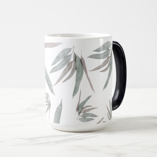 Eucalyptus Leaves Pattern Magische Mok (Voorkant rechts)