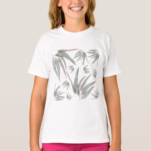 Eucalyptus Leaves Pattern T-shirt (Voorkant)