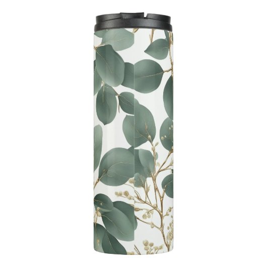 Eucalyptus Leaves Pattern Thermosbeker (Achterkant)
