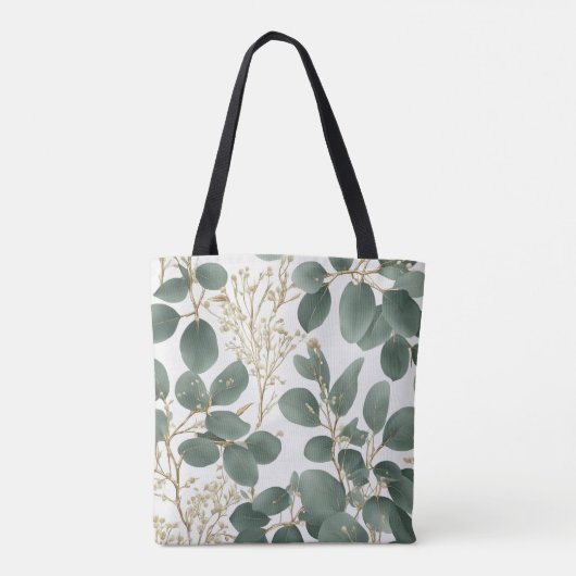 Eucalyptus Leaves Pattern Tote Bag (Achterkant)