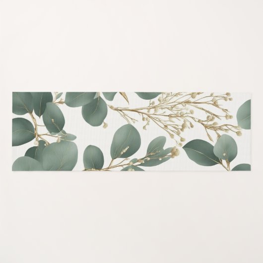 Eucalyptus Leaves Pattern Yogamat (Voorkant (horizontaal))