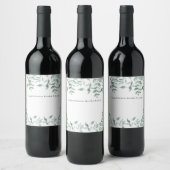 Eucalyptus Leaves Personalised Wine Flacon Label Wijn Etiket (Flessen)