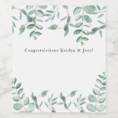 Eucalyptus Leaves Personalised Wine Flacon Label Wijn Etiket (Enkel label)