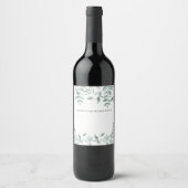 Eucalyptus Leaves Personalised Wine Flacon Label Wijn Etiket (Voorkant)