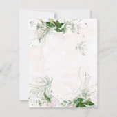 Eucalyptus Leaves Pink Brunch & Bubble Inviting Kaart (Achterkant)