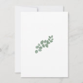 Eucalyptus Leaves Rehearsal Dinner Invitation Kaart (Achterkant)