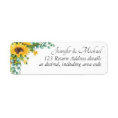 Eucalyptus Leaves Return Address Custom Sunflower Etiket (Voorkant)