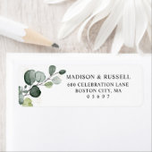 Eucalyptus Leaves Return Address Etiket (Insitu)