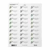 Eucalyptus Leaves Return Address Etiket (Full Sheet)
