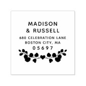 Eucalyptus Leaves Return Address Zelfinktende Stempel (Design)