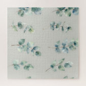 Eucalyptus Leaves Watercolor Pattern Legpuzzel (Horizontaal)