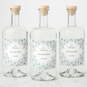 Eucalyptus Leaves Weddenschap Liquor Fles Label Likeurfles Etiket