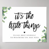 Eucalyptus Leaves Weddenschap Restroom voor Poster (Voorkant)