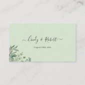 Eucalyptus Leaves Weddenschap RSVP Website QR Code Informatiekaartje (Achterkant)