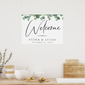 Eucalyptus Leaves Weddenschap Welkom Poster (Keuken)