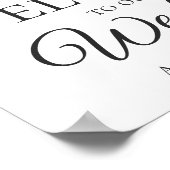 Eucalyptus Leaves Weddenschap Welkom Poster (Hoek)