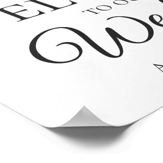 Eucalyptus Leaves Weddenschap Welkom Poster (Hoek)