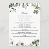 Eucalyptus Leaves Weddenschap Welkomstreisroute Programmakaart (Achterkant)