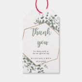 Eucalyptus Leaves Wedding Cadeaulabel (Voorkant)