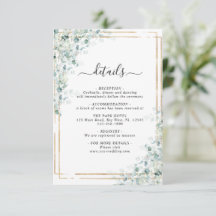 Eucalyptus Leaves Wedding Details Kaart